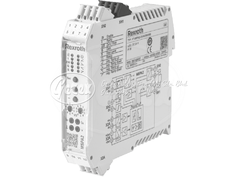 Valve amplifier for proportional valves without electrical position feedback VT-MSPA